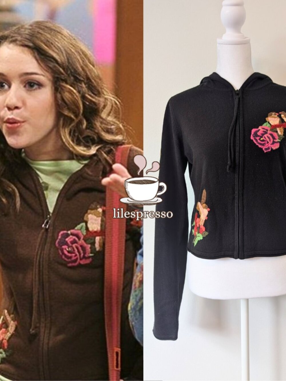 miss me y2k embroidered hoodie ALT ASO miley stewart hannah montana (medium)